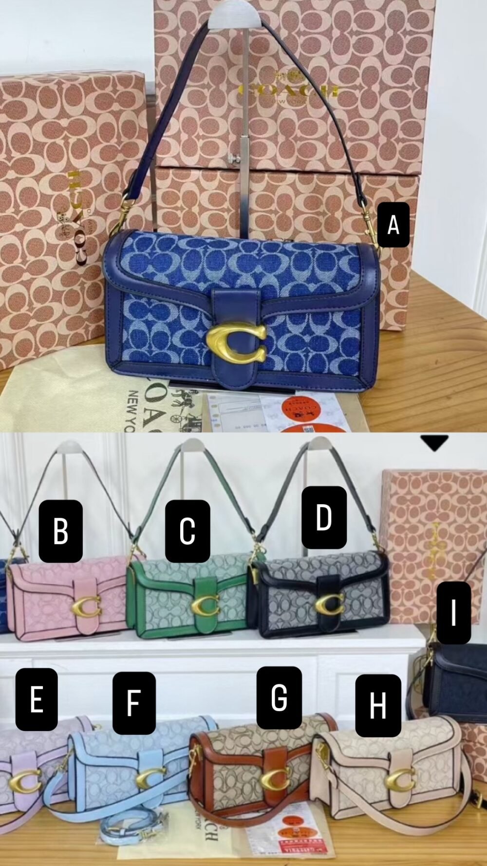 Chambray Coach Tabby bag - Image 2