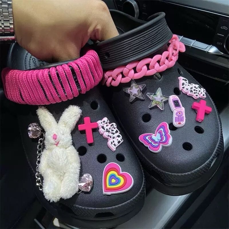 Barbie Crocs with charms